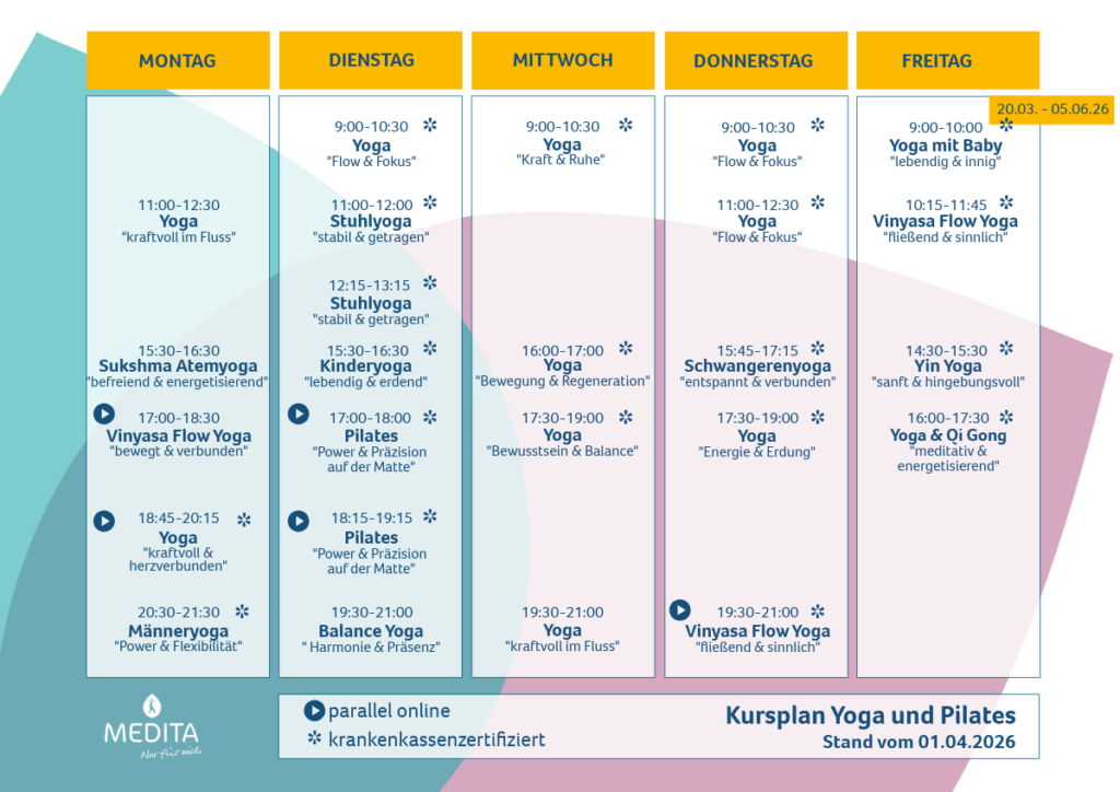 Yoga Pilates Kurse Dresden bei Medita